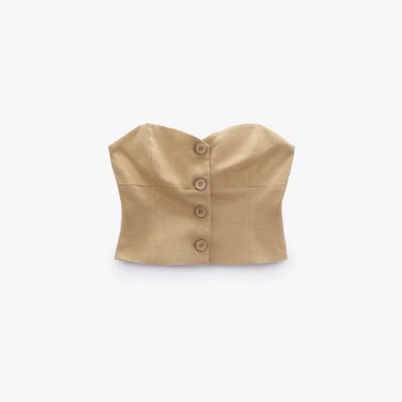 NWT Zara - Rustic Bustier Vest - Picture 3 of 6